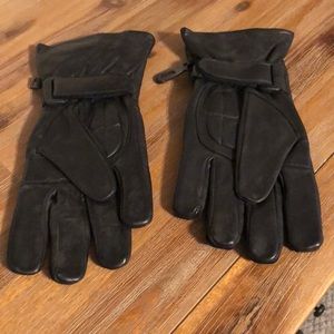 Leather motorcycle gloves
